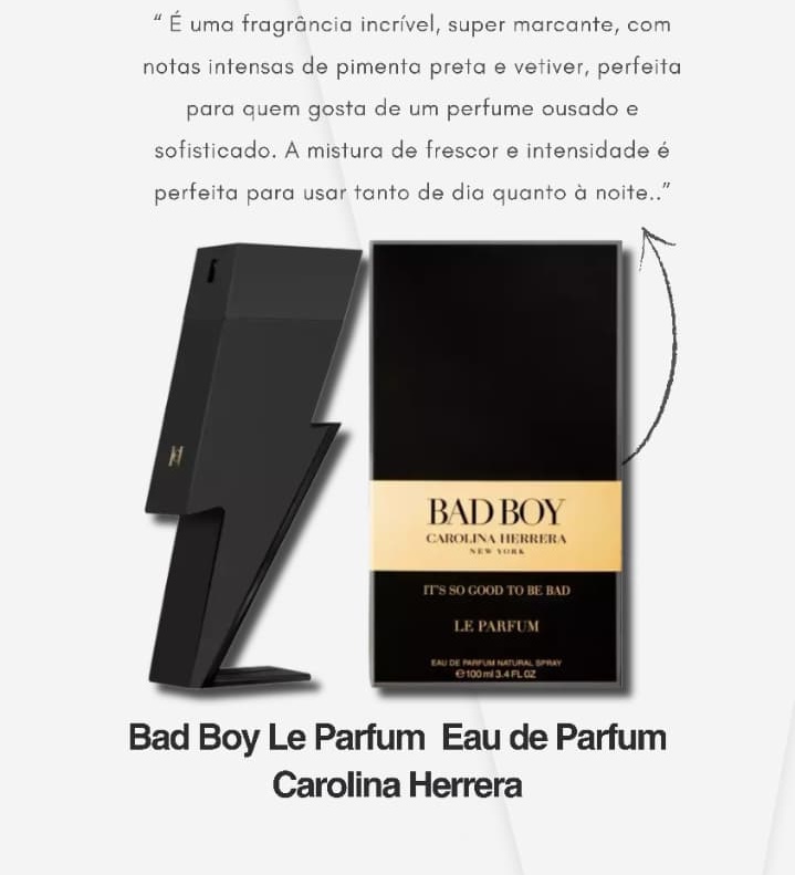 Perfume Masculino Bad Boy Le Parfum Eau de Parfum da Carolina Herrera 50 ml (clone)