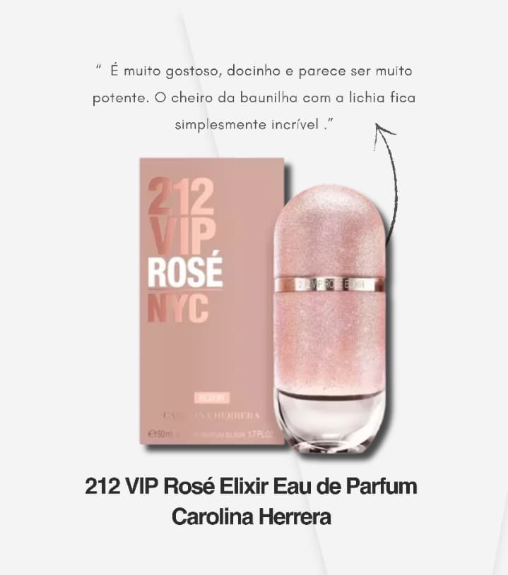 Perfume feminino 212 VIP Rosé Elixir Eau de Parfum Carolina Herrera 80 ml
